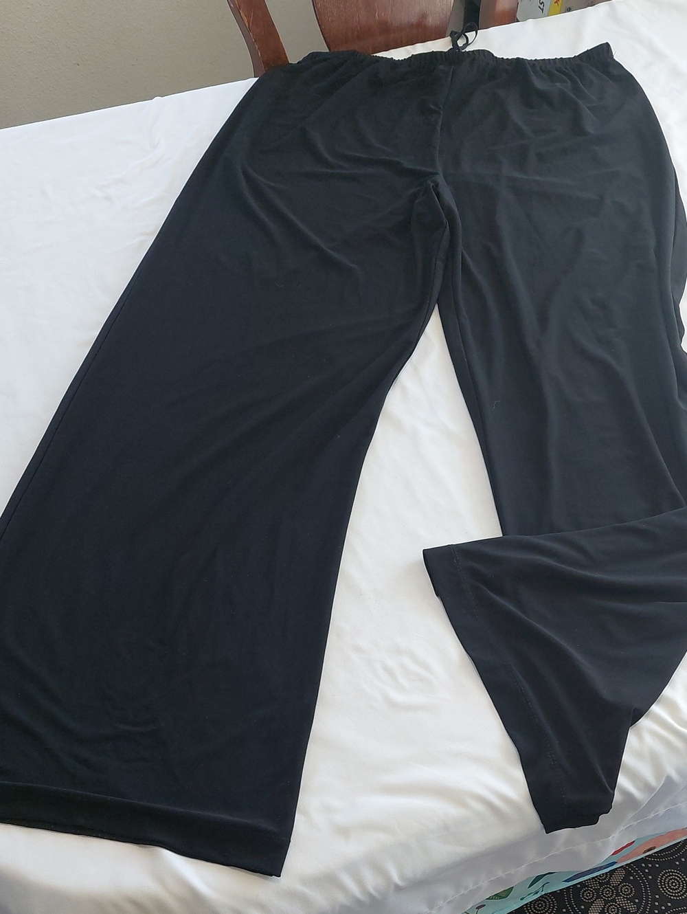Black Wide Leg Lounge Pants.Womens Size 16 .